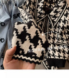 Black&White Houndstooth Short Jacket