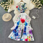 Chiffon T-shirt & Wide-leg Trousers 2Pcs