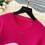 Colorful Stripe Sweater&Skirt Knitted 2Pcs