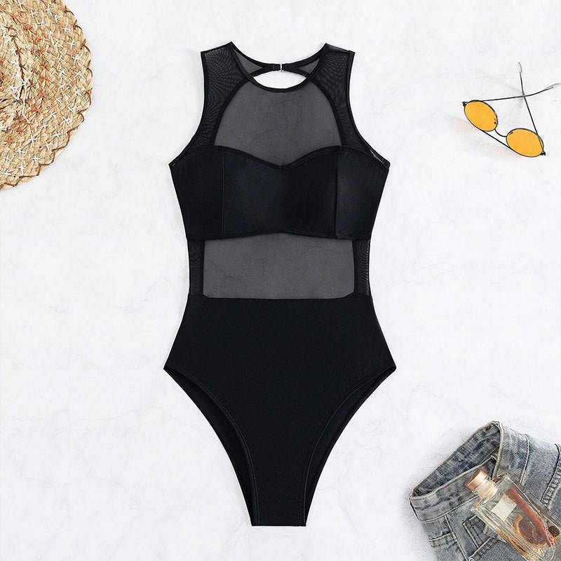 Mesh One-piece Beach Bikini Swimsuit