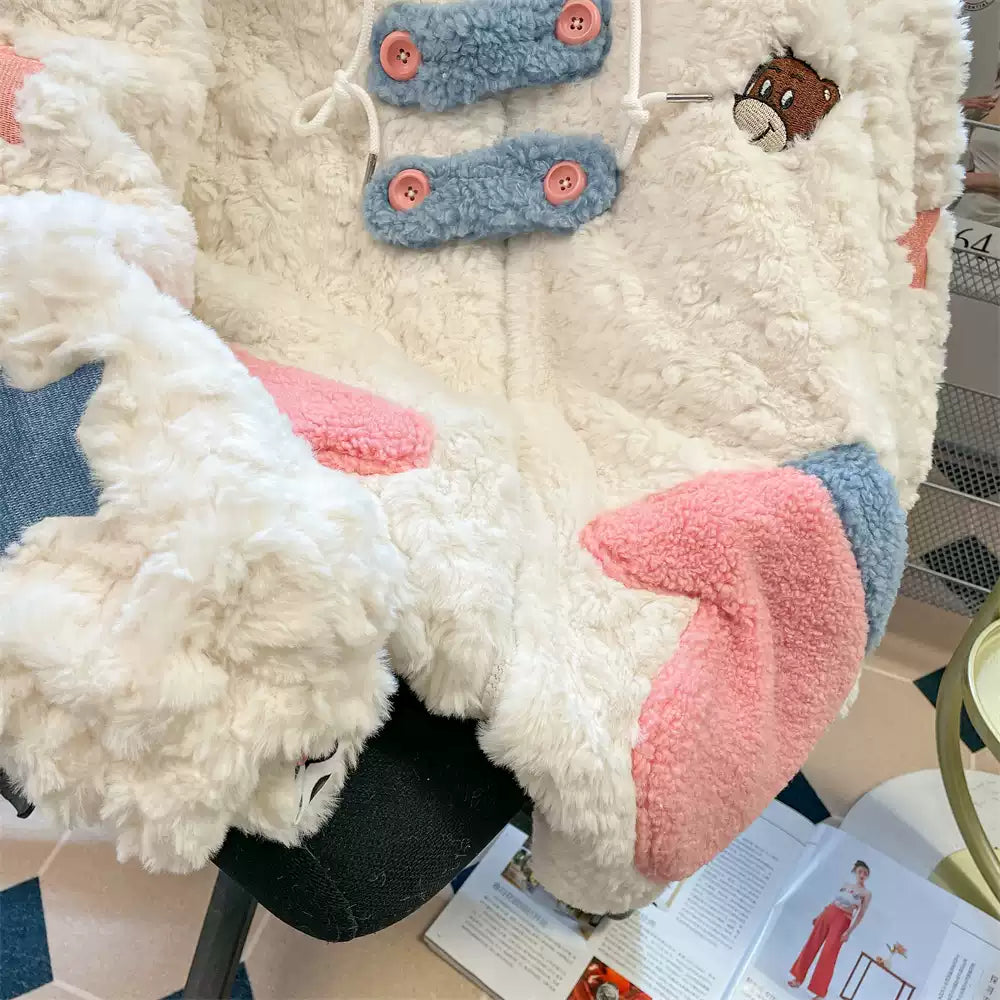 Japanese Style Cutie Lamb Wool Jacket