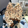 Cartoon Printed Hooded Zip Sweatshirt