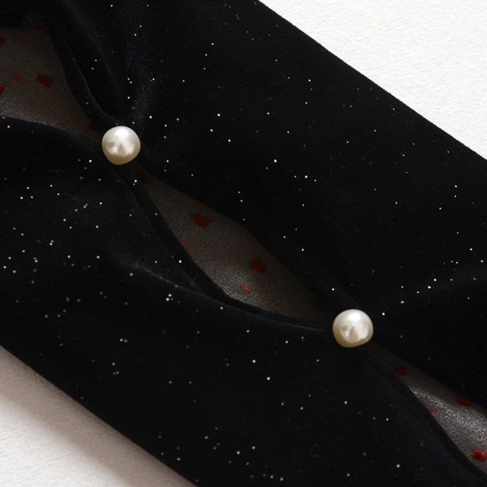 Vintage Square Collar Velvet Dress