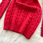 Niche Twisted Knit Backless Sweater Dress