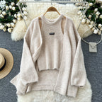 Cardigan&Halter Camisole Soft Knitted 2Pcs