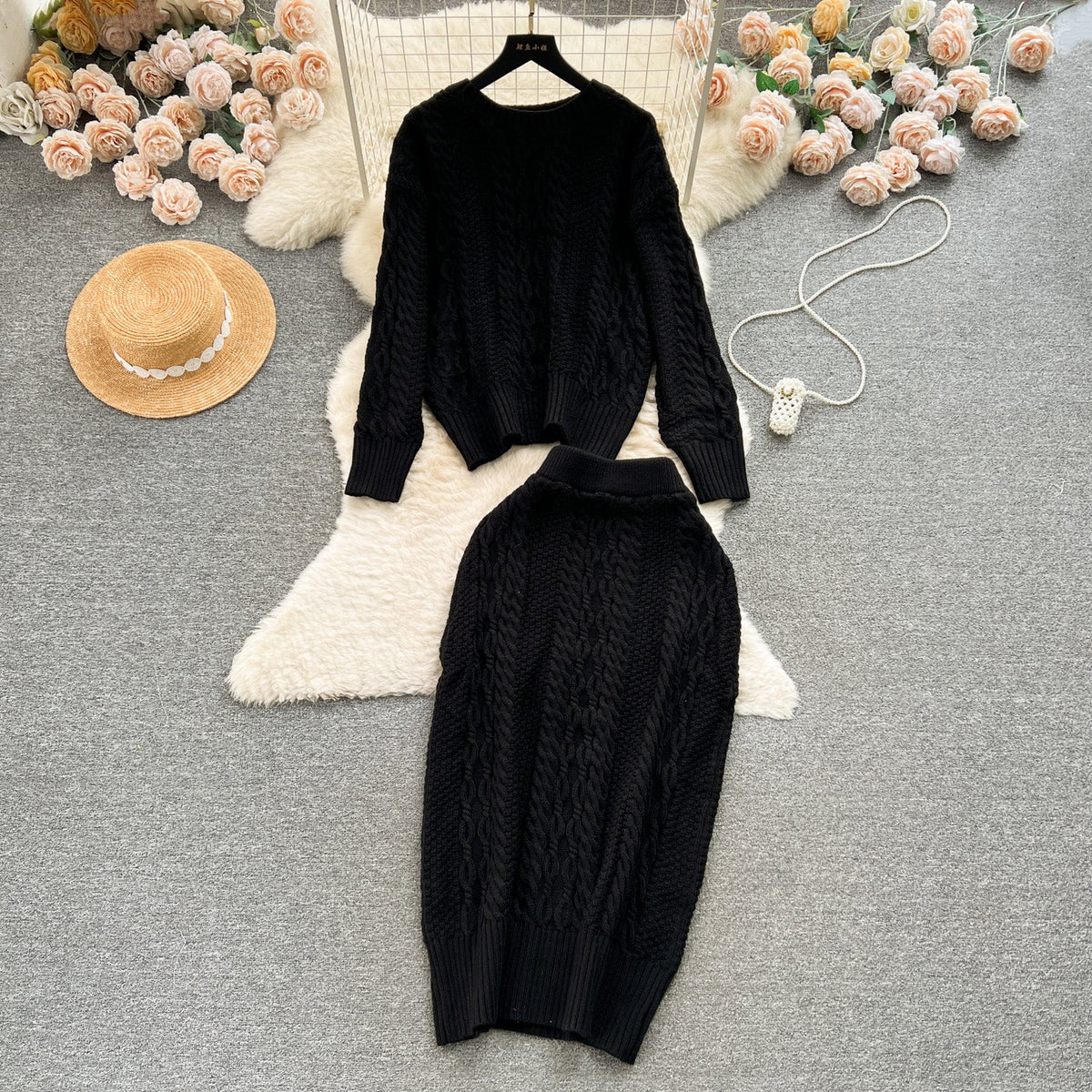 Thermal Sweater&Skirt Twisted 2Pcs
