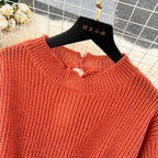 Elastic Solid Color Hollowed Knit Romper