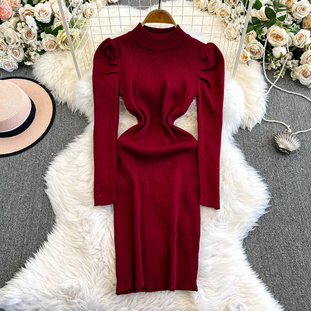 Barbie Pink Turtleneck Knitted Dress