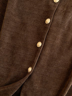 Corduroy Vest Dress&Knitwear 2Pcs