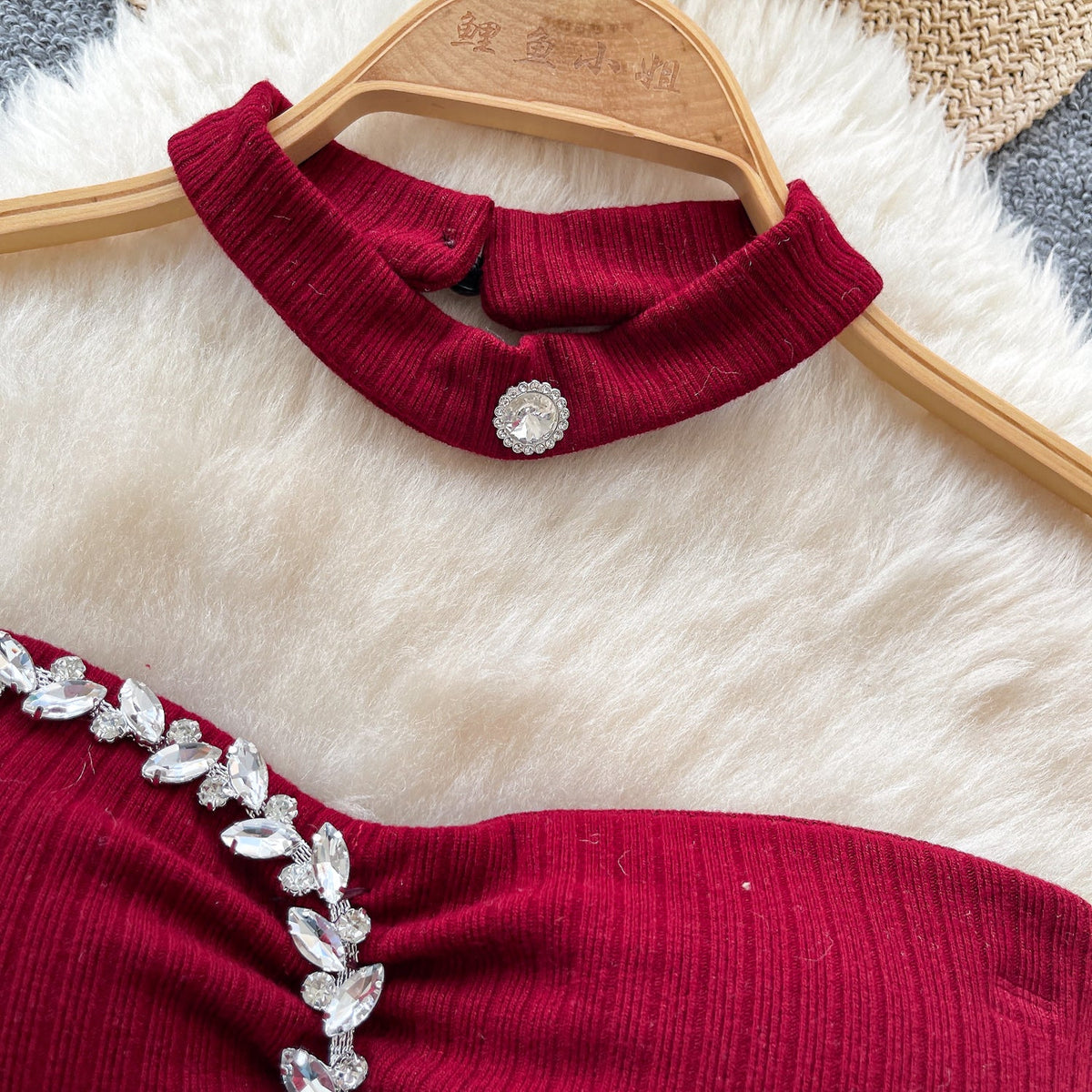 Beaded Padded Top with Choker
