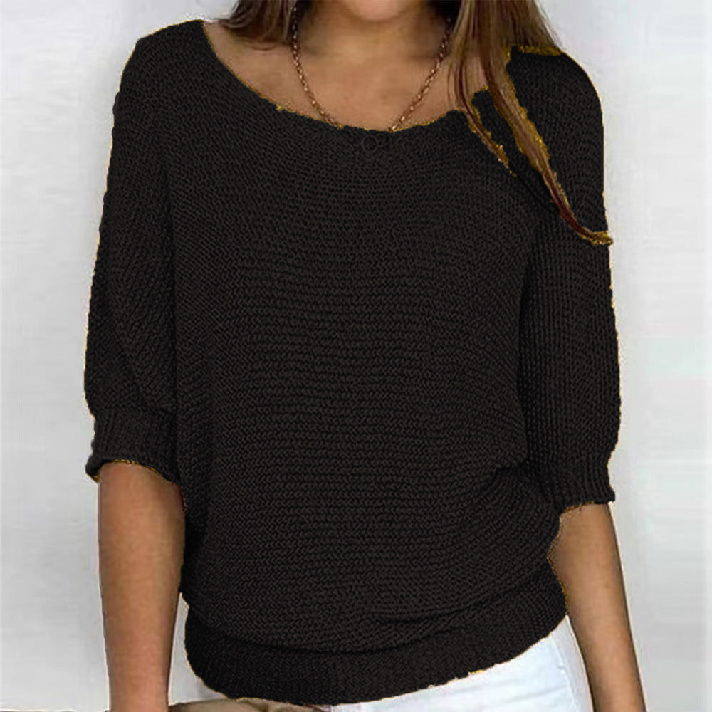 Naomi | Textured Knit Batwing Sweater