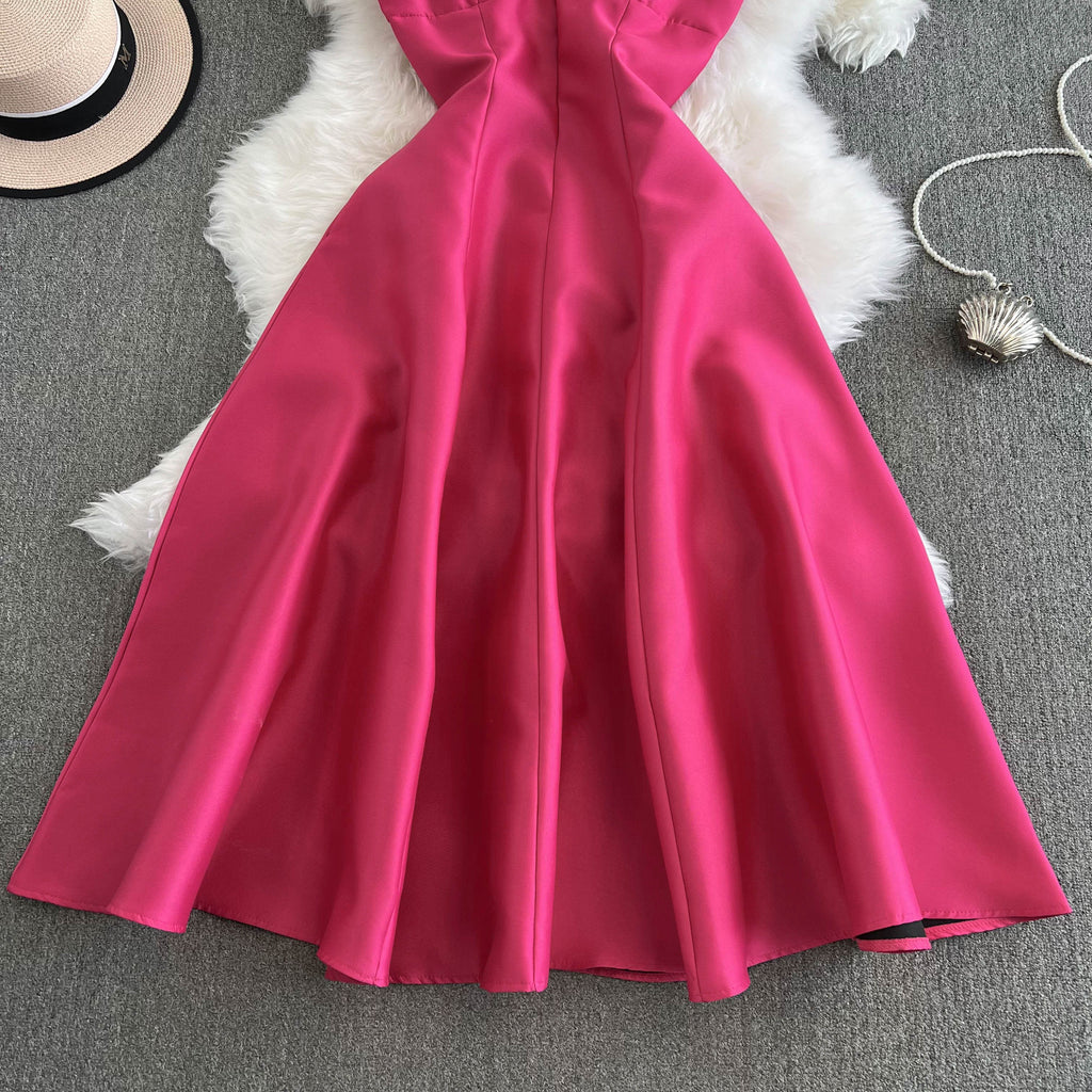 Vintage Ruffled Slip Dress with Choker