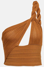 One Shoulder Cut-Out Top & High Waist Maxi Skirt Set