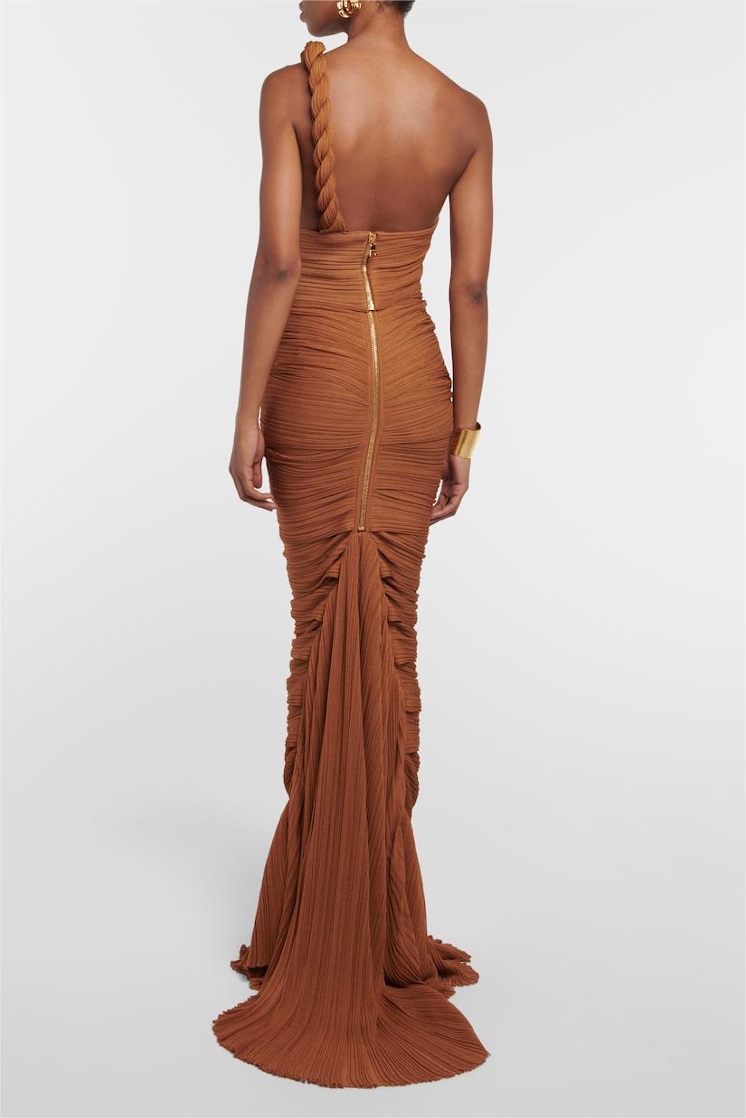 One Shoulder Cut-Out Top & High Waist Maxi Skirt Set