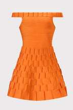 Solid Bandage Off-Shoulder Mini Dress