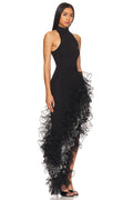 Sequin Frill Bandage Sleeveless Maxi Dress