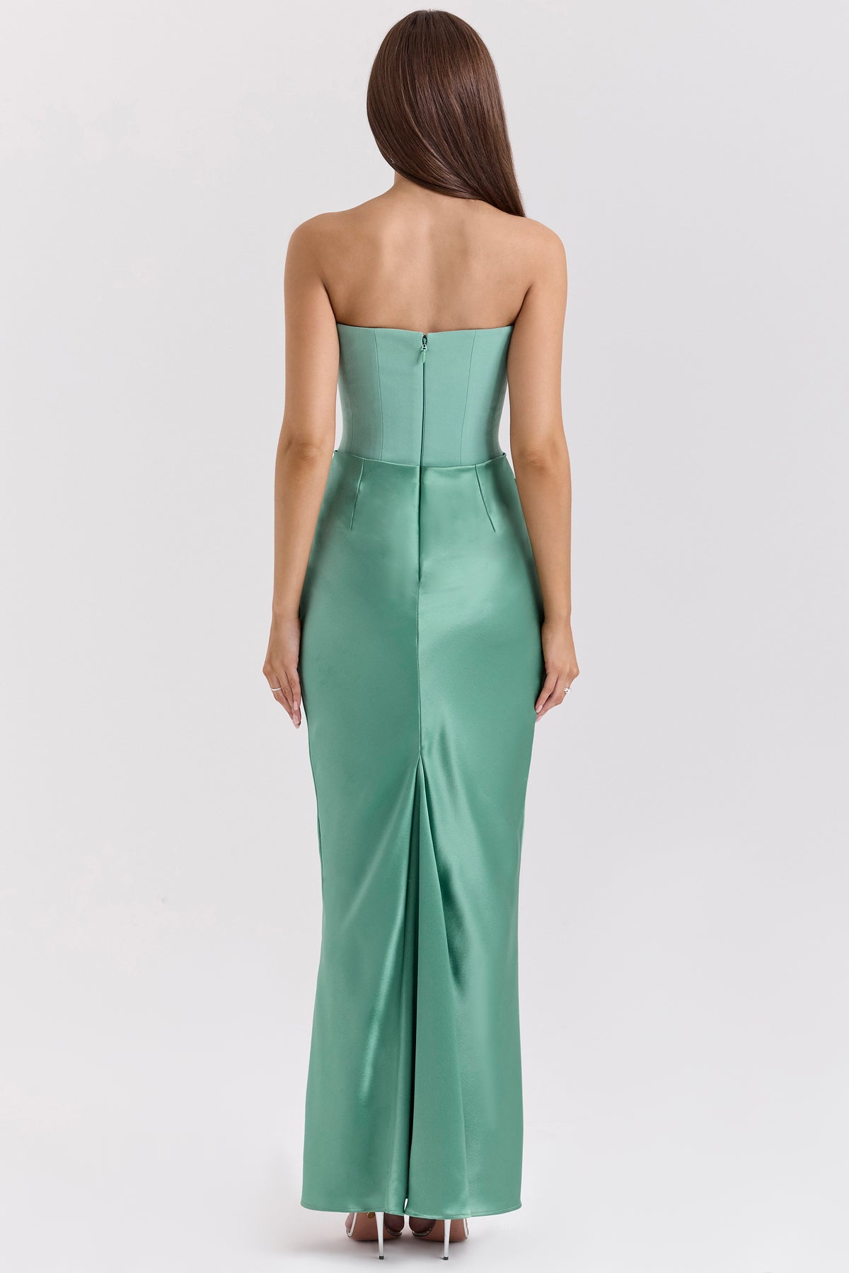 Satin Splicing Off-Shoulder Midi Dress
