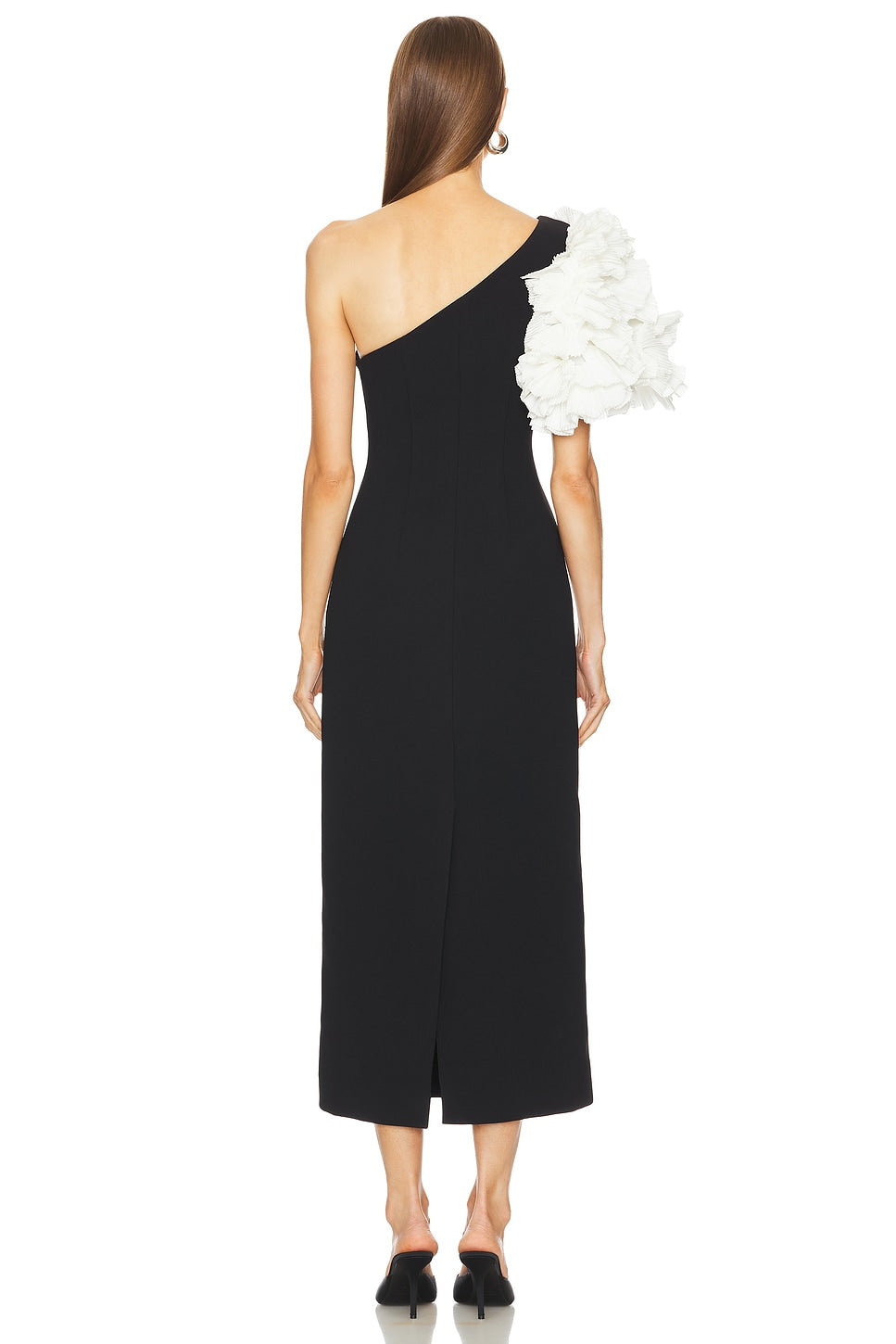 Bandage 3D Flower Off-Shoulder Midi Dress
