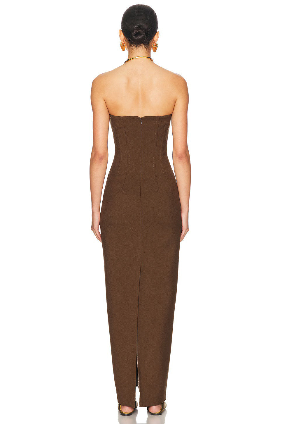 Bandage Off-Shoulder Slit Maxi Dress