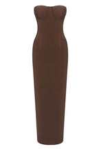 Bandage Off-Shoulder Slit Maxi Dress