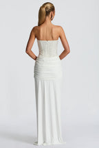 Sequin Off-Shoulder Sweetheart Neck Maxi Dress
