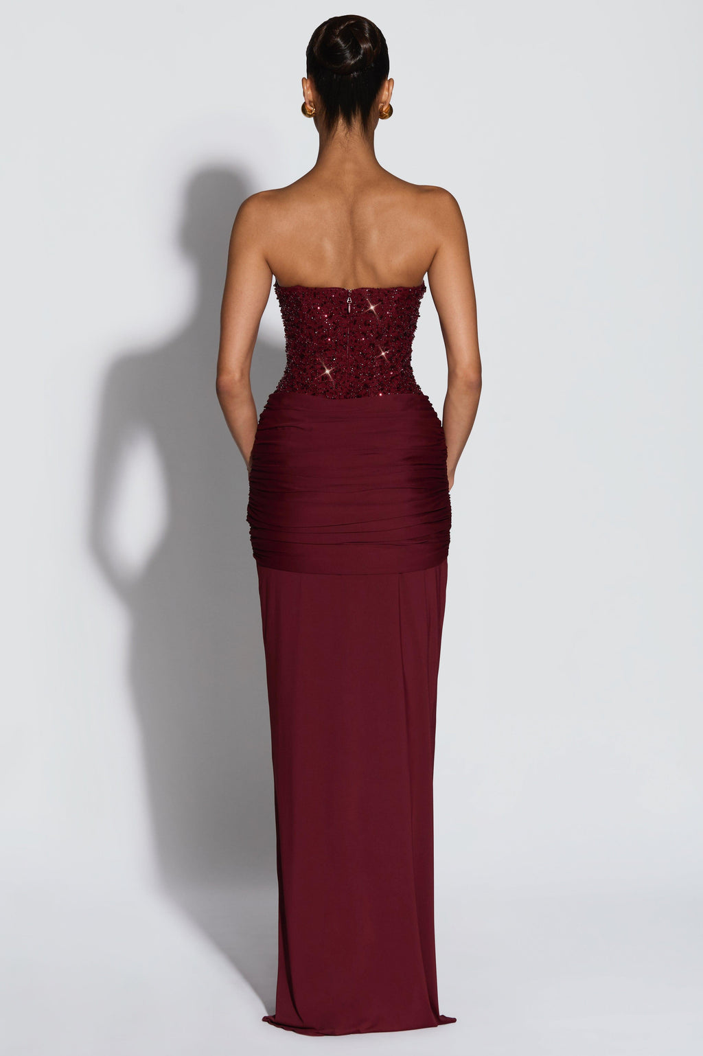 Sequin Off-Shoulder Sweetheart Neck Maxi Dress