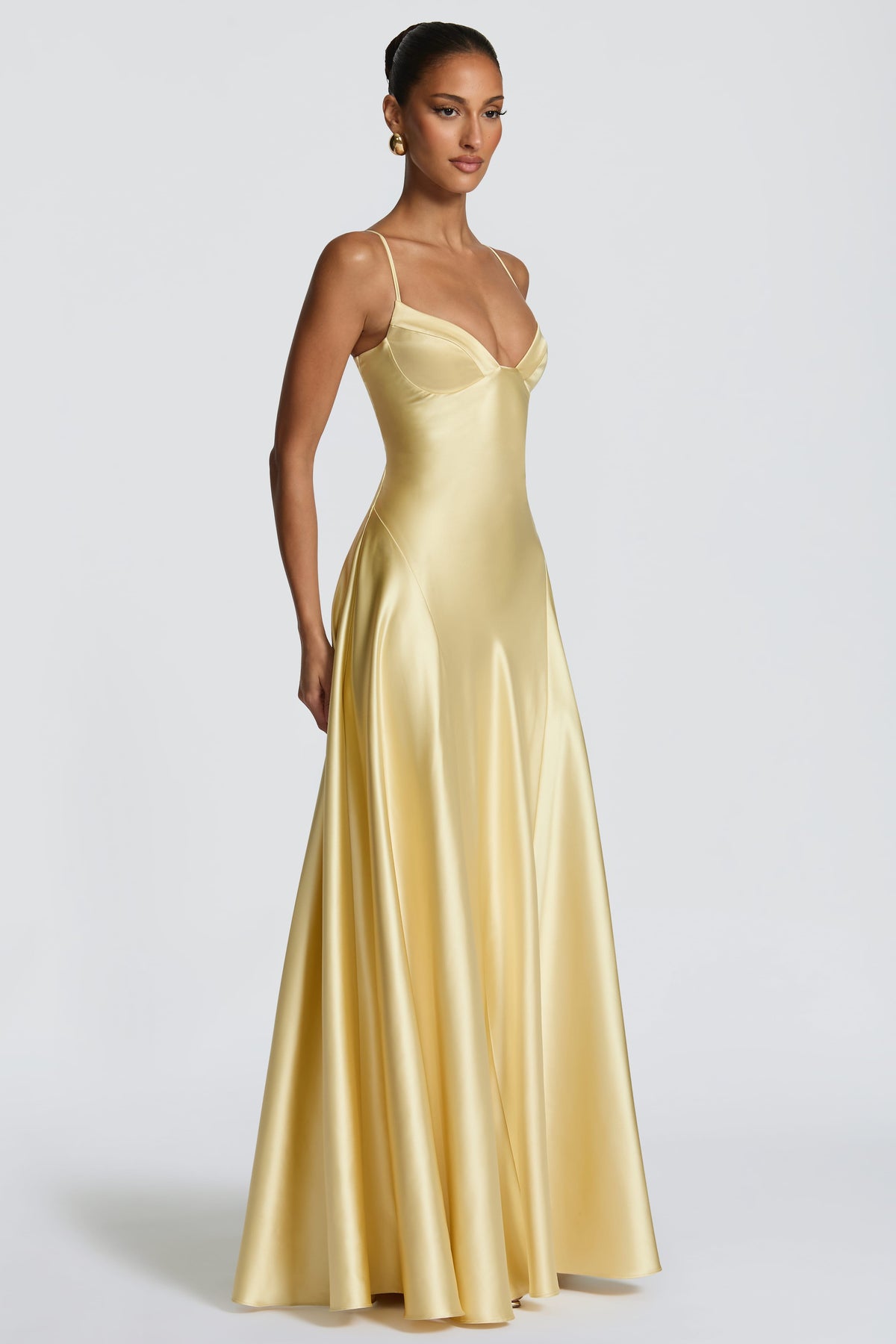 Satin Tie-Up Slip Maxi Dress