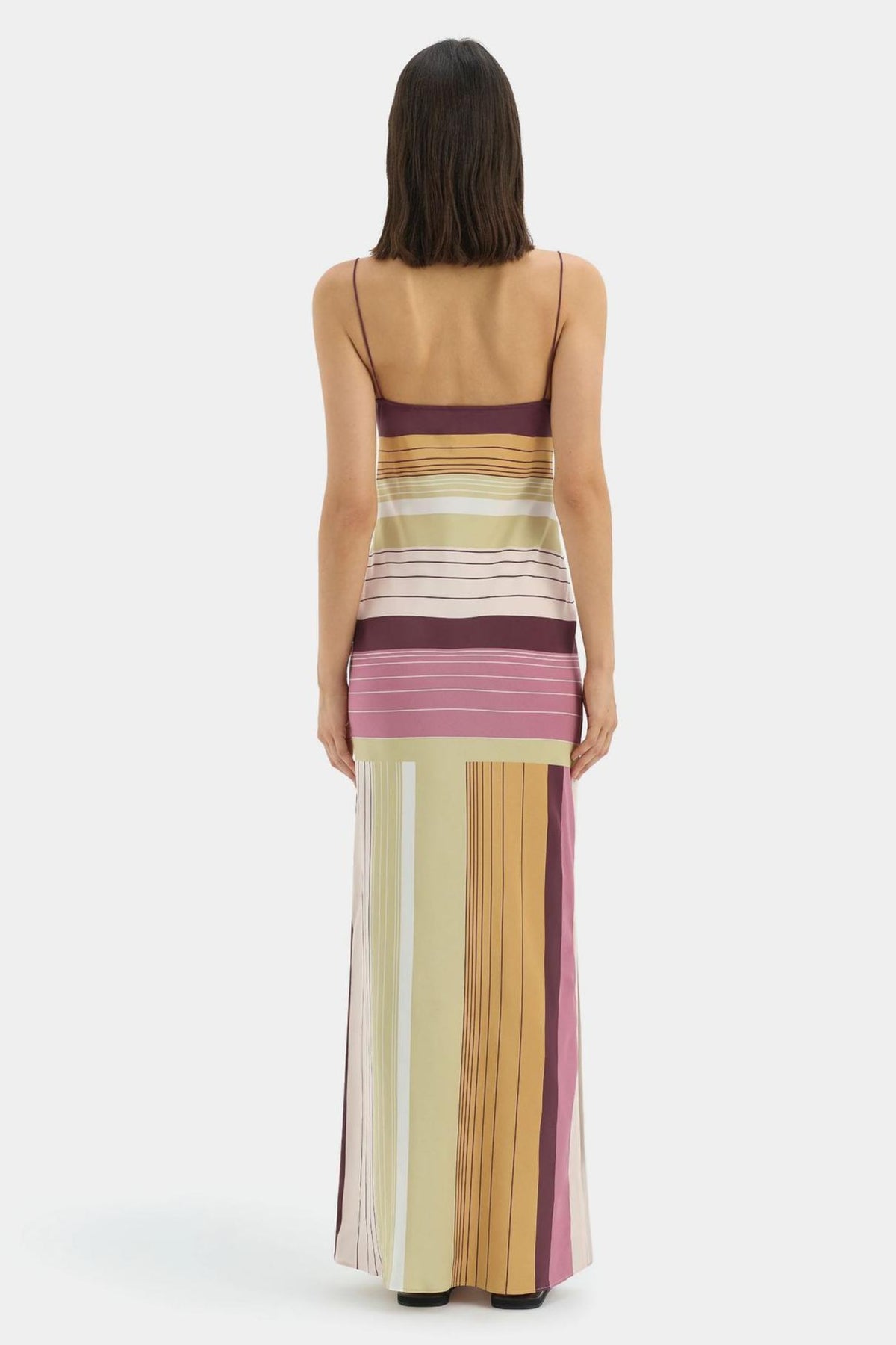 Jersey Abstract Print Slip Midi Dress