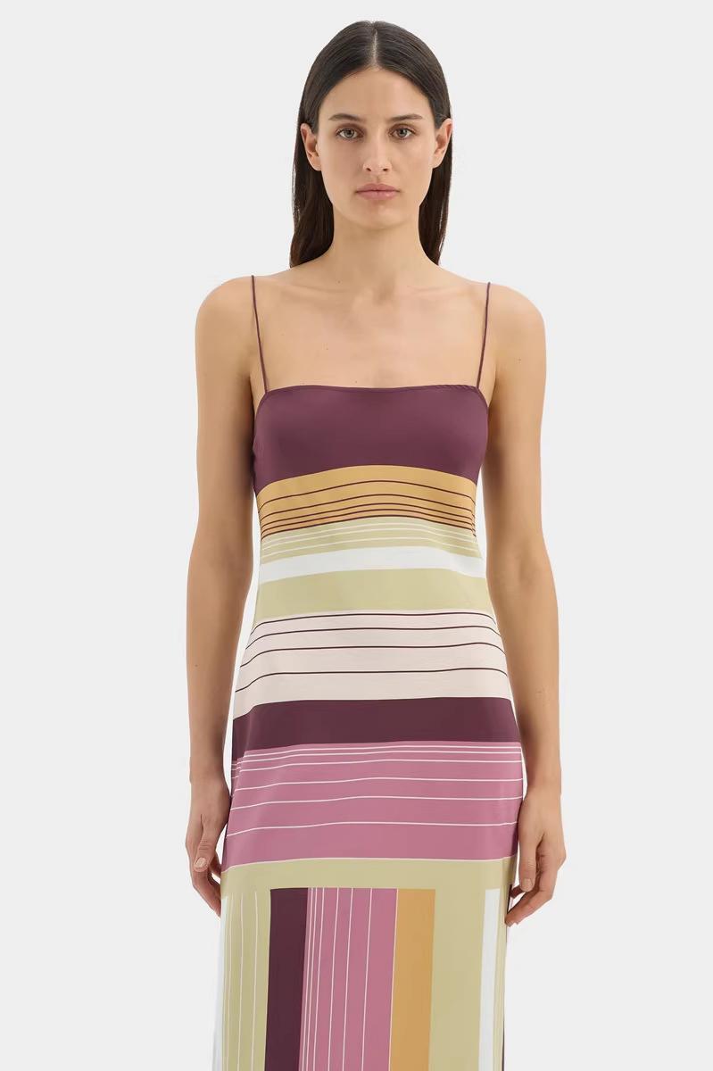 Jersey Abstract Print Slip Midi Dress