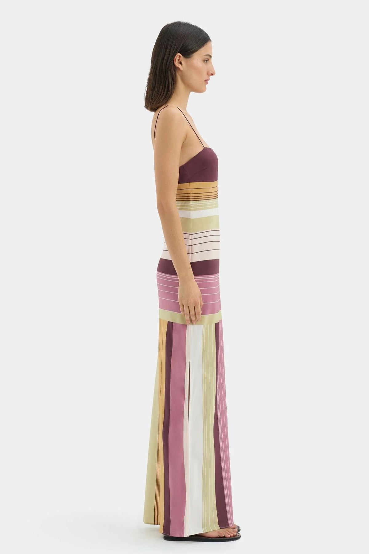 Jersey Abstract Print Slip Midi Dress