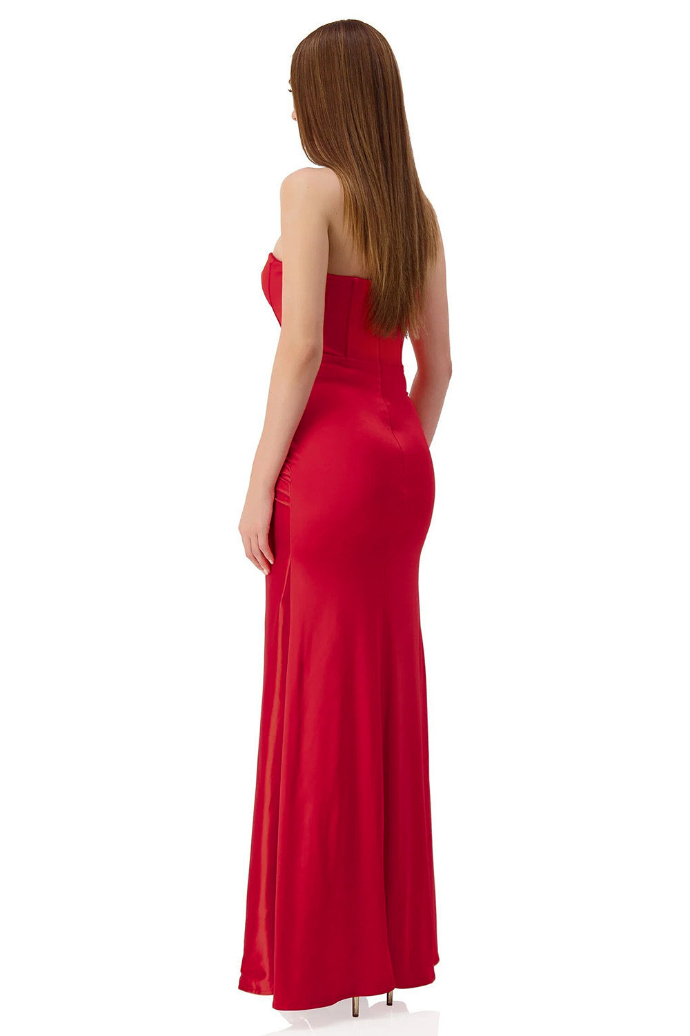 Jersey Off-Shoulder Slit Maxi Dress