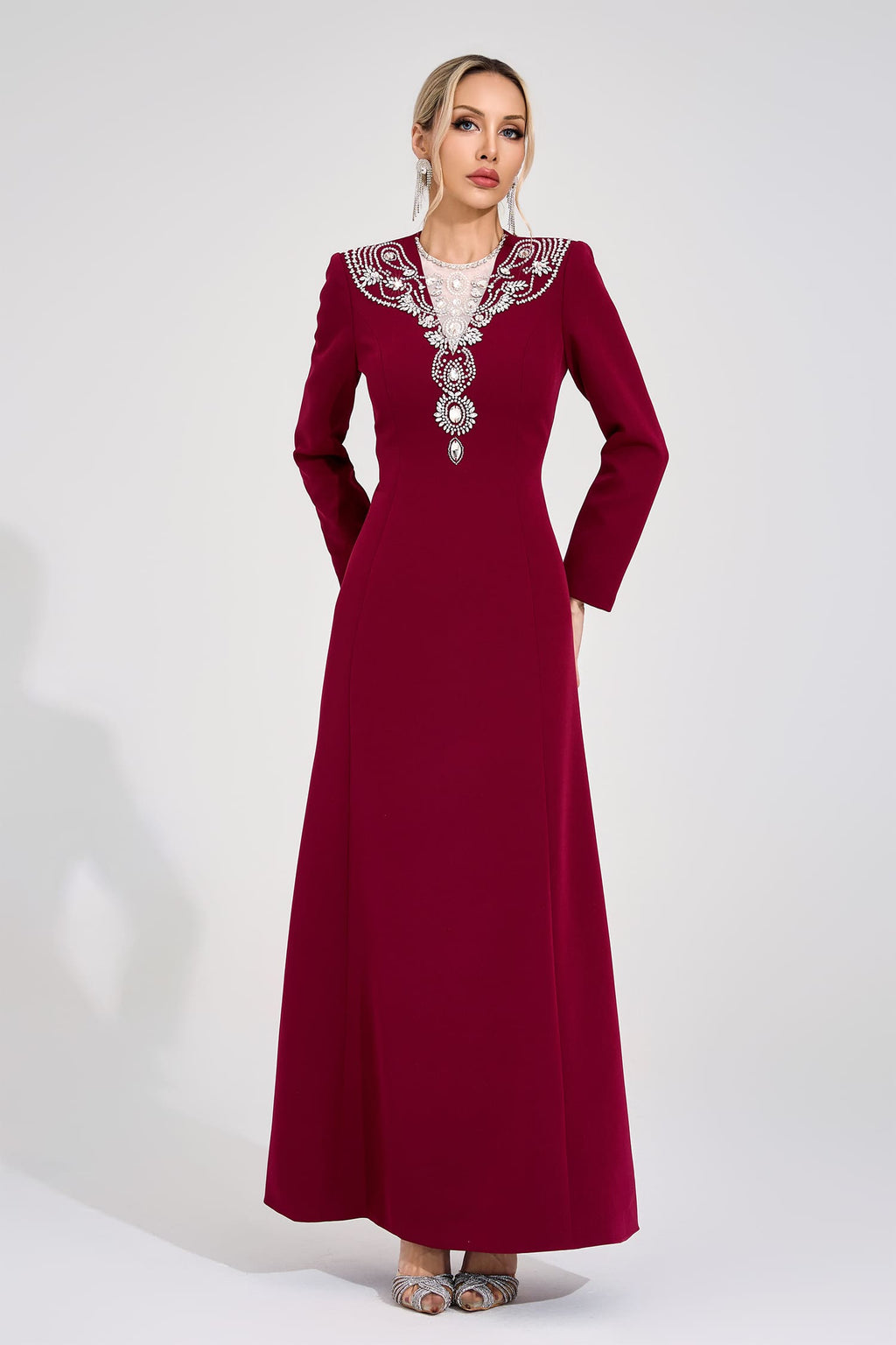 Loryndal Red Diamond Maxi Dress
