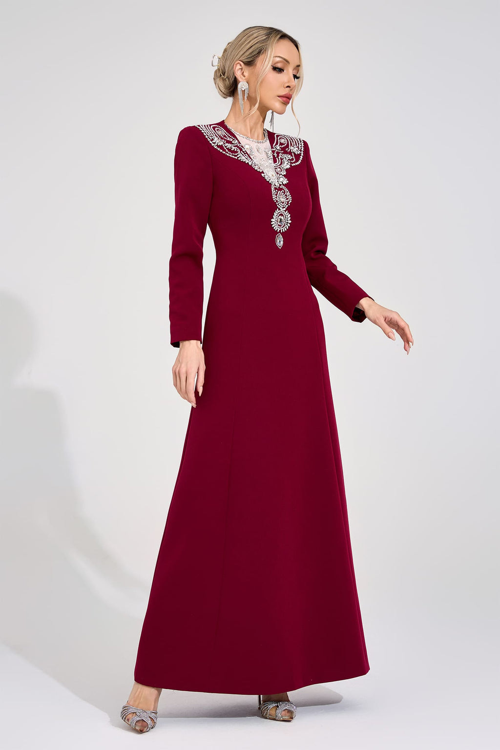 Loryndal Red Diamond Maxi Dress