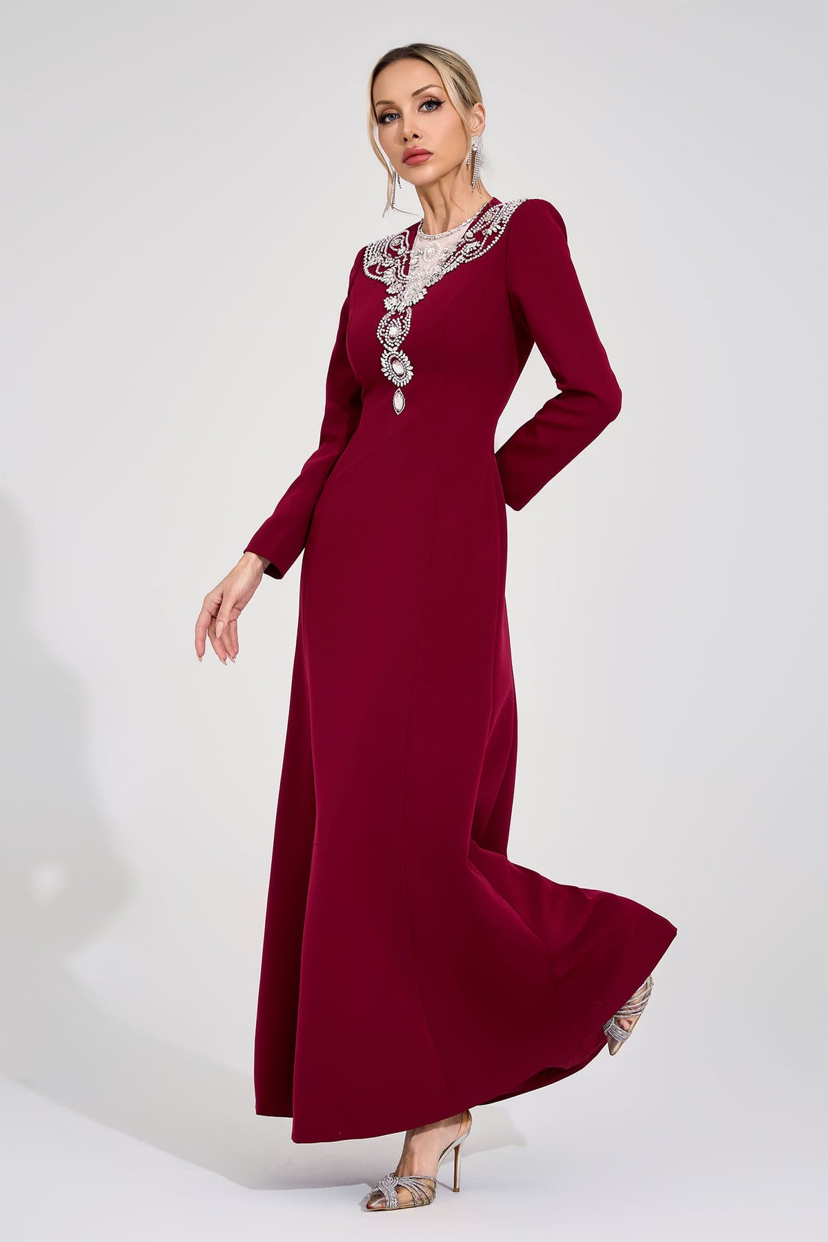 Loryndal Red Diamond Maxi Dress