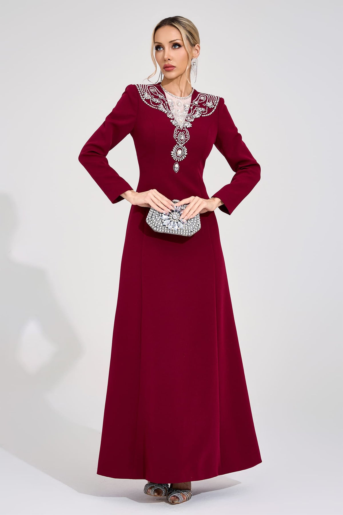 Loryndal Red Diamond Maxi Dress