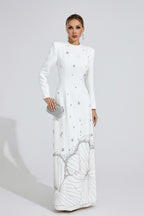 Gyrala White Diamond Maxi Dress