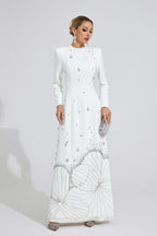 Gyrala White Diamond Maxi Dress