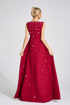 Syltheran Red Diamond Maxi Dress