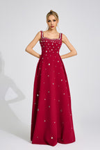 Syltheran Red Diamond Maxi Dress