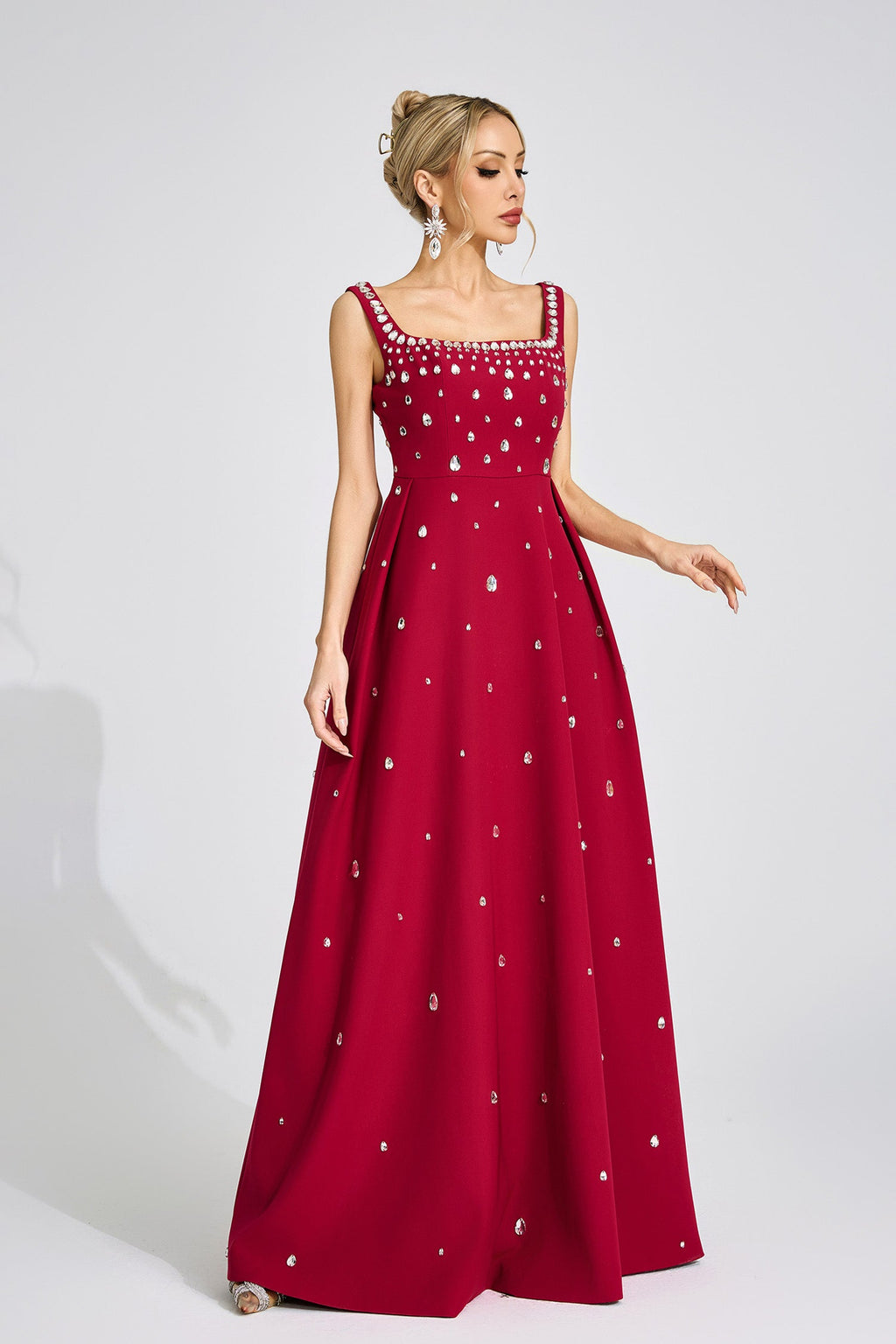 Syltheran Red Diamond Maxi Dress
