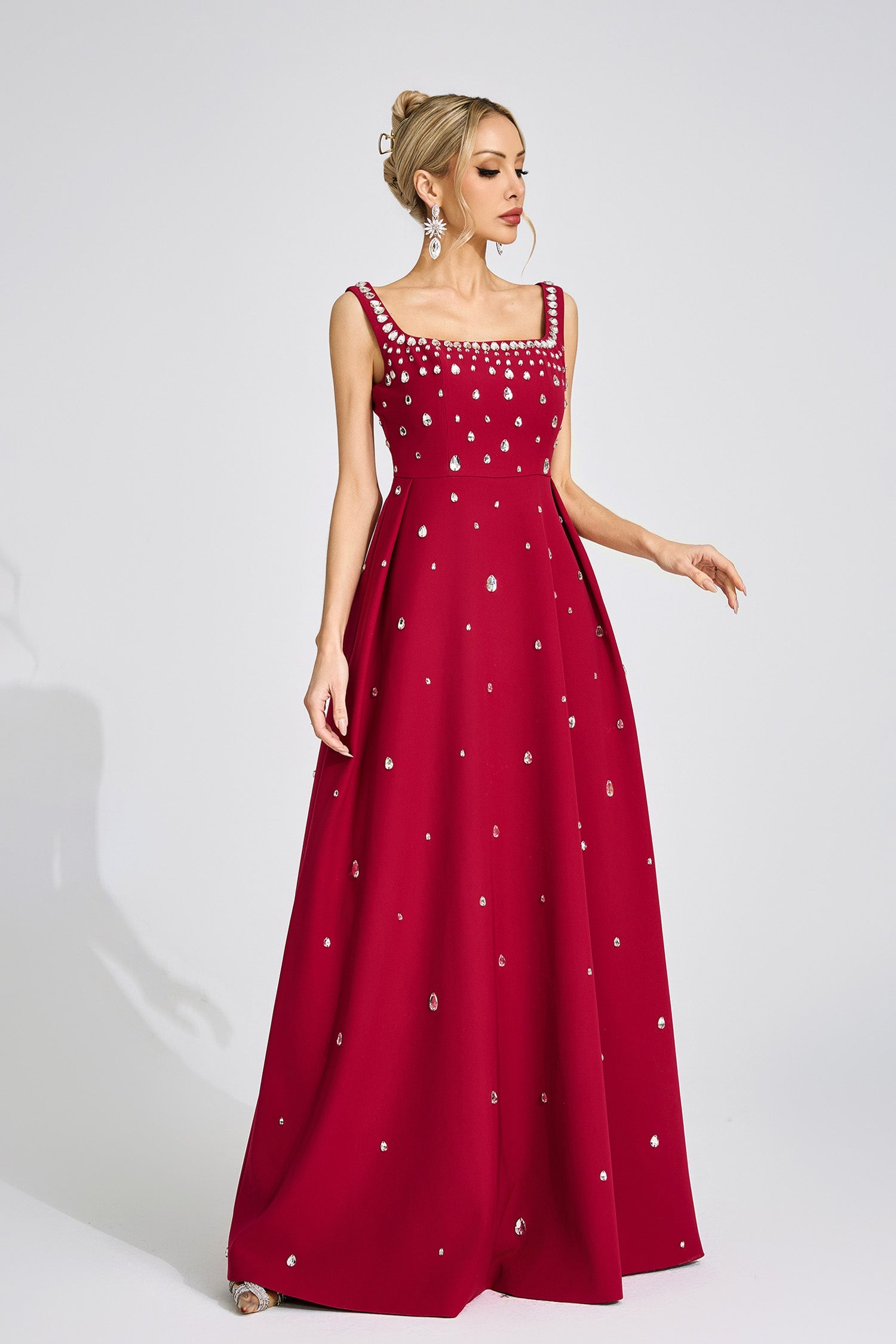 Syltheran Red Diamond Maxi Dress