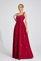 Syltheran Red Diamond Maxi Dress