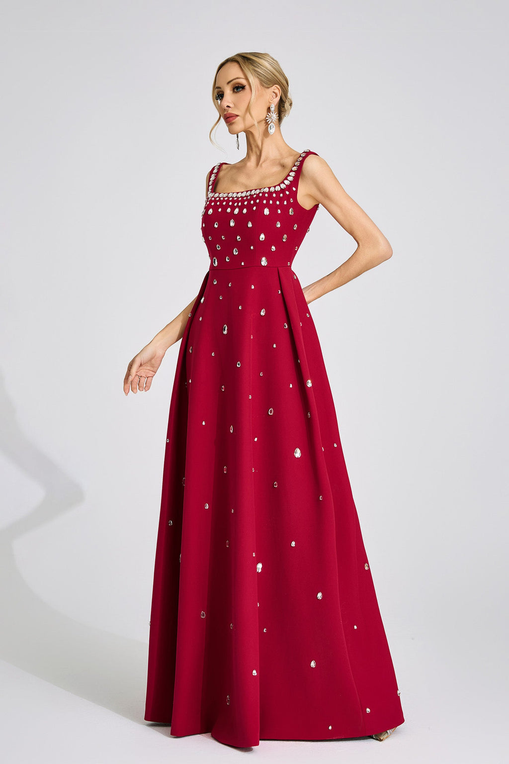 Syltheran Red Diamond Maxi Dress