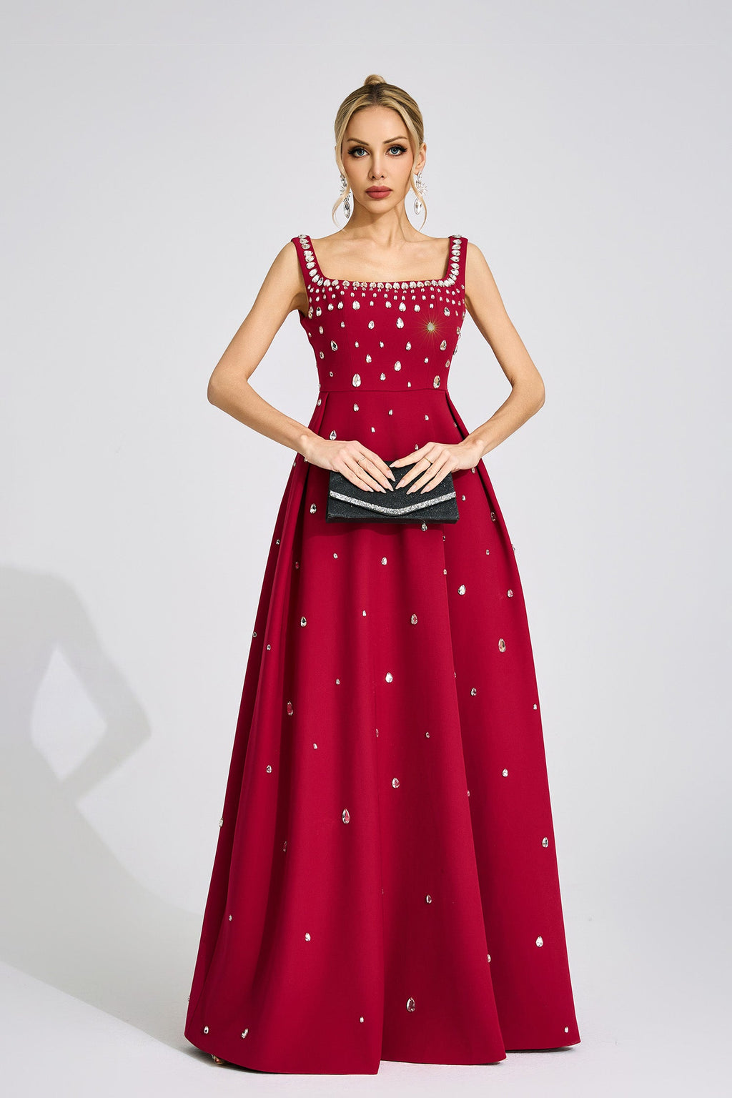 Syltheran Red Diamond Maxi Dress