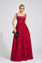 Syltheran Red Diamond Maxi Dress