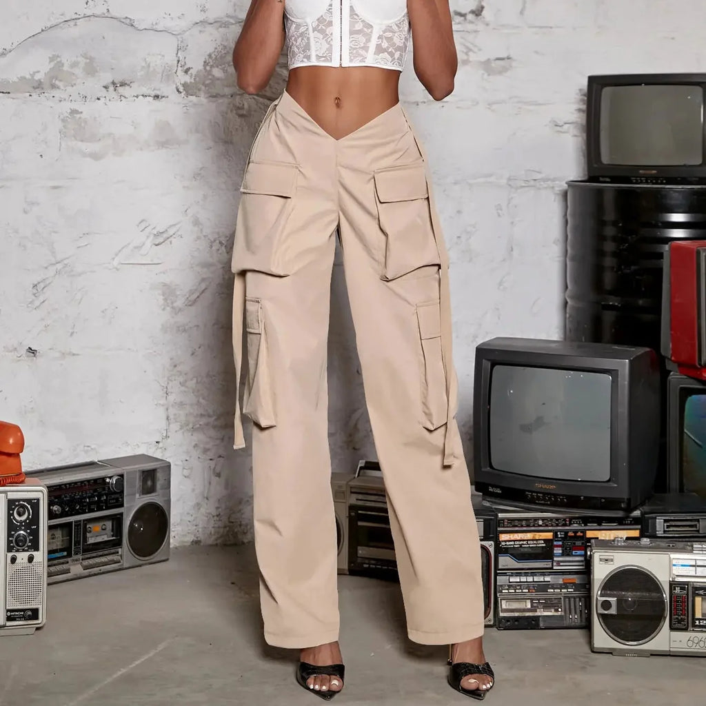 Juniper - V-Shaped Waist Cargo Pants