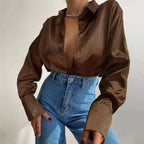 Alara - Satin Button-Up Shirt