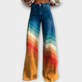 Colorful Geometric Pattern Jeans
