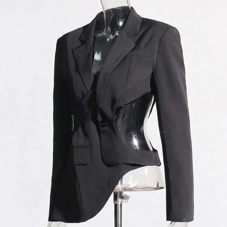 Umara - Cutout Buckle Detail Blazer