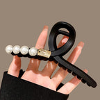 Beaded Frosted Black Hair Claws